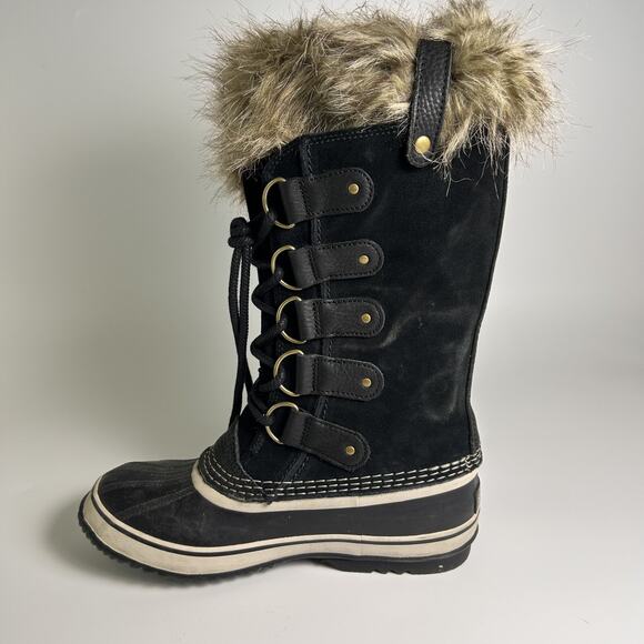 Sorel Joan of Arctic Fur Boots Women's 8 Waterproof Suede Winter Snow Aspen - Picture 7 of 11